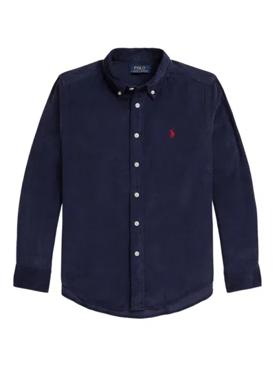 Polo Ralph Lauren Kids' Corduroy Long-sleeve Shirt In Blue