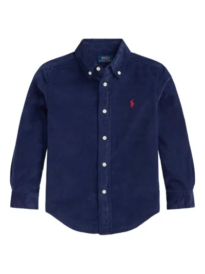 Polo Ralph Lauren Kids' Corduroy Long-sleeve Shirt In Blue