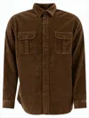Polo Ralph Lauren Wide Wale Corduroy Sport Shirt In Brown