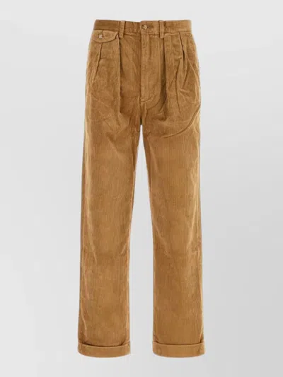 Polo Ralph Lauren Corduroy Loose Fit Trousers In Brown