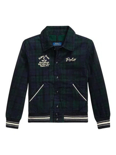 Polo Ralph Lauren Kids' Corduroy-plaid Jacket In Blue