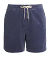 Polo Ralph Lauren Corduroy Bermuda Shorts With Logo Embroidery In Blue