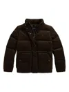 Polo Ralph Lauren Corduroy Puffer Jacket In Brown
