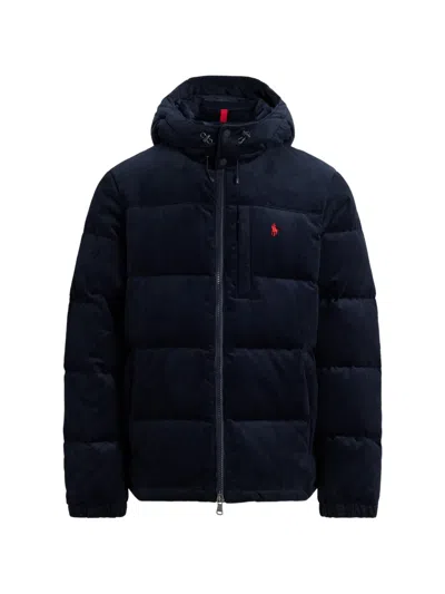 Polo Ralph Lauren Corduroy Quilted Jacket In Black