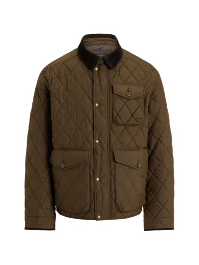 Polo Ralph Lauren Corduroy Quilted Jacket In Brown