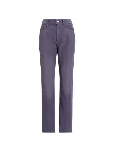 Polo Ralph Lauren Corduroy Relaxed Straight Trousers In Blue