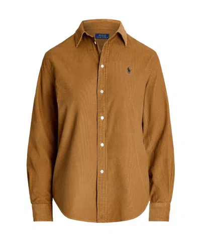Polo Ralph Lauren Cotton Shirt In Brown