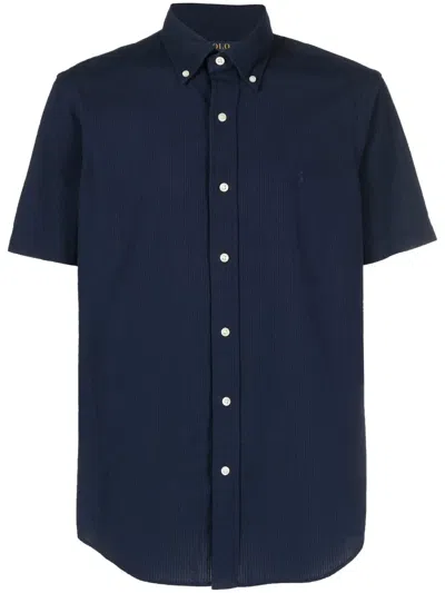 Polo Ralph Lauren Corduroy Short-sleeve Shirt In Blue