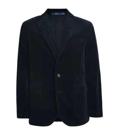 Polo Ralph Lauren Corduroy Single-breasted Blazer In Blue