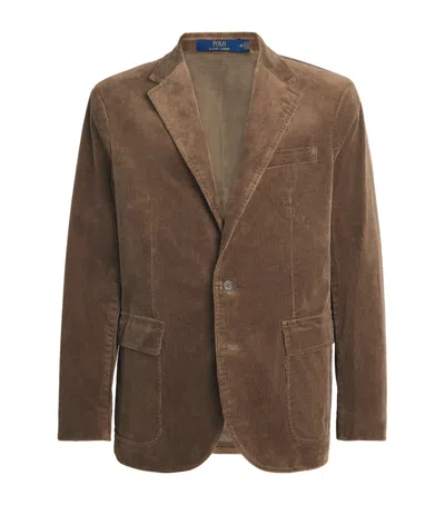 Polo Ralph Lauren Corduroy Single-breasted Blazer In Brown