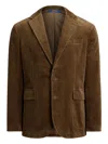 Polo Ralph Lauren Corduroy Single-breasted Blazer In Brown