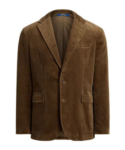 Polo Ralph Lauren Corduroy Single-breasted Blazer In Brown