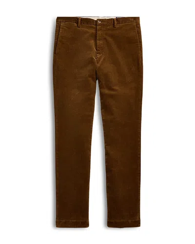 Polo Ralph Lauren Corduroy Stretch Slim Fit Pants In Brown