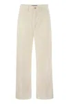 Polo Ralph Lauren Wide-leg Cotton Trousers With Concealed Fly