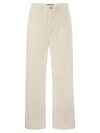Polo Ralph Lauren Wide-leg Cotton Trousers With Concealed Fly In Lavander