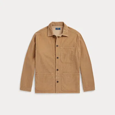 Polo Ralph Lauren Corduroy Utility Overshirt In Classic Camel