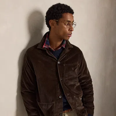 Polo Ralph Lauren Corduroy Utility Overshirt In Nutmeg Brown