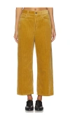 Polo Ralph Lauren Corduroy Wide-leg Cropped Trousers In Gold