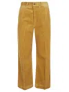 Polo Ralph Lauren Corduroy Wide-leg Cropped Trousers In Cammello
