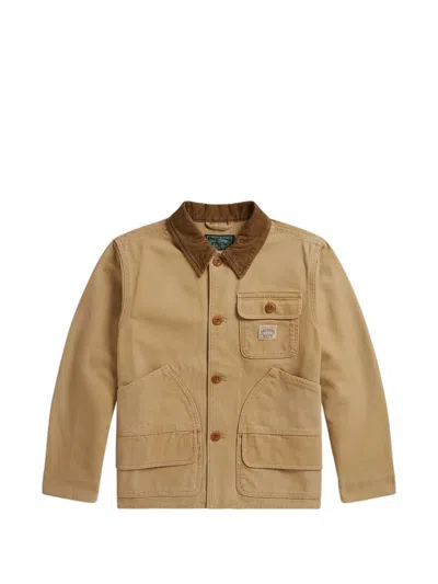 Polo Ralph Lauren Kids' Corduroy-collar Bomber Jacket In Brown
