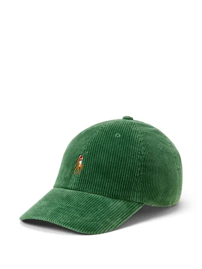 Polo Ralph Lauren Corduroy-effect Baseball Cap In Green