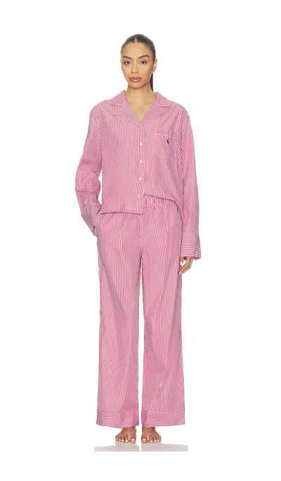 Polo Ralph Lauren Core Pajama Set In Pink
