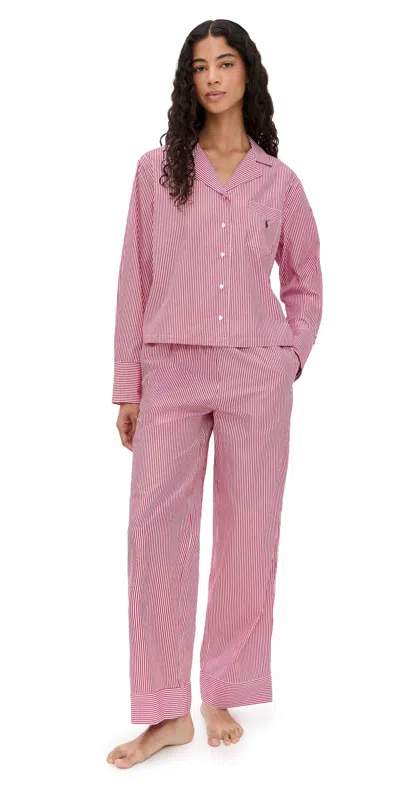 Polo Ralph Lauren Core Pj Set 23 Classic Red/white Cloud In Pink
