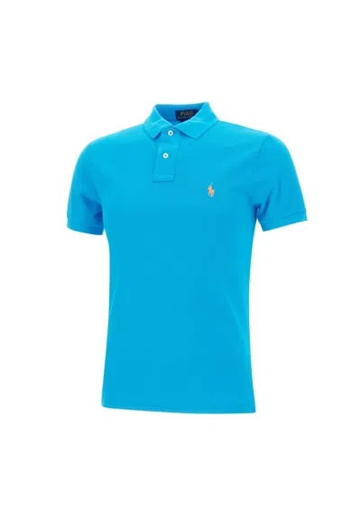 Polo Ralph Lauren Core Replen Cotton Piquet Polo Shirt In Blue