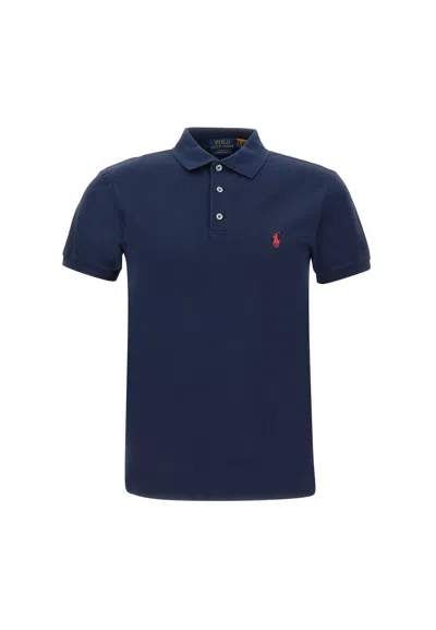 Polo Ralph Lauren Core Replen Cotton Polo Shirt In Blue