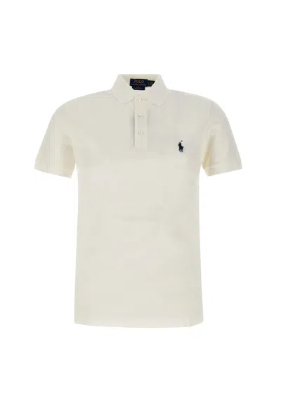 Polo Ralph Lauren Core Replen Cotton Polo Shirt In White