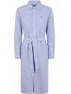 Polo Ralph Lauren N Cory Long Sleeve Day Dress In Blue
