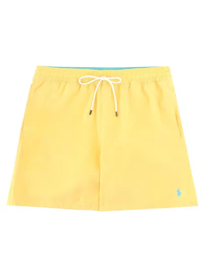 Polo Ralph Lauren Polo Pony-embroidered Swim Shorts In Yellow