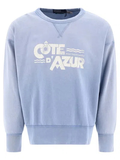 Polo Ralph Lauren "cote D'azur" Sweatshirt In Blue
