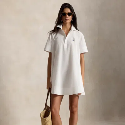 Polo Ralph Lauren Cotton A-line Shirtdress In White