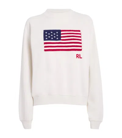 POLO RALPH LAUREN COTTON AMERICAN FLAG SWEATSHIRT