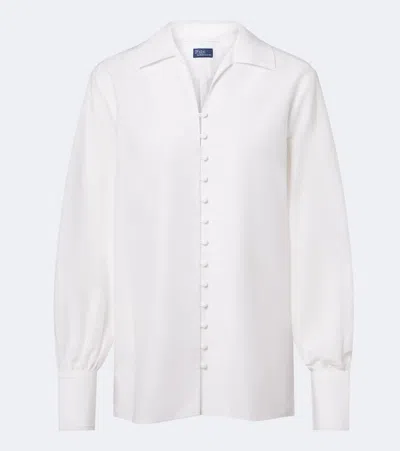Polo Ralph Lauren Cotton And Silk Blouse In White