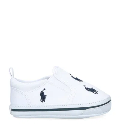 Polo Ralph Lauren Cotton Bal Harbour Layette Sneakers In White