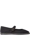 Polo Ralph Lauren Cotton Ballet Flats In Black