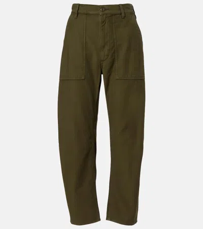 Polo Ralph Lauren Cotton Barrel-leg Pants In Green