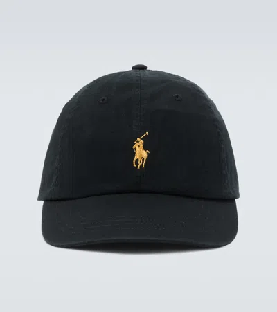 Polo Ralph Lauren Cotton Baseball Cap In Black