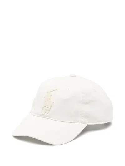 Polo Ralph Lauren Cotton Baseball Cap In Cream With Logo In Beige