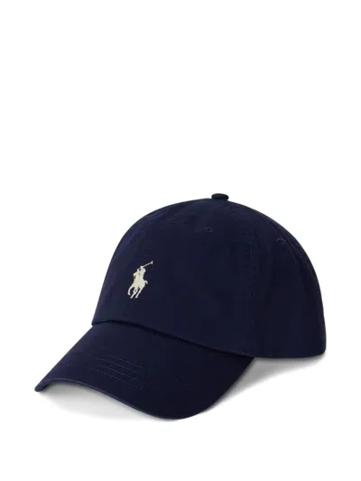 Polo Ralph Lauren Cotton Baseball Cap With Logo In Blue