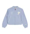 Polo Ralph Lauren Polo Bears Cotton Oxford Baseball Jacket In Blue