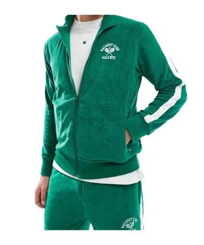 Polo Ralph Lauren Cotton Baseball Jacket In Green