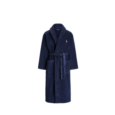 Polo Ralph Lauren Logo-embroidered Robe In Black