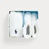 Polo Ralph Lauren Babies' Cotton Beanie & Bootie Set In White