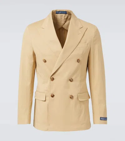 Polo Ralph Lauren Cotton Blazer In Brown