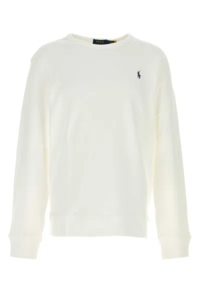 Polo Ralph Lauren Logo-embroidered Cotton Sweatshirt In White
