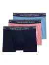 Polo Ralph Lauren Cotton-blend Boxers (pack Of Three) In Blue