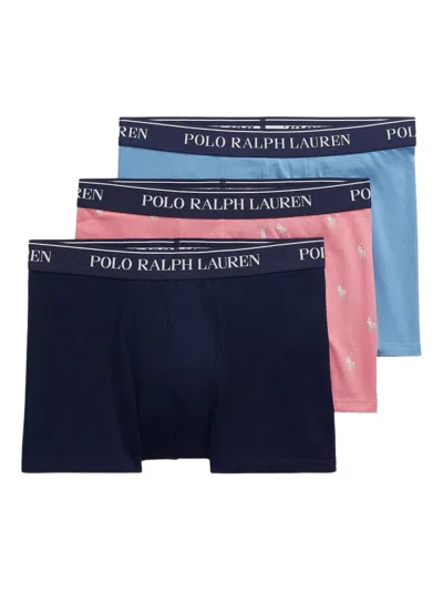 Polo Ralph Lauren Cotton-blend Boxers (pack Of Three) In Blue